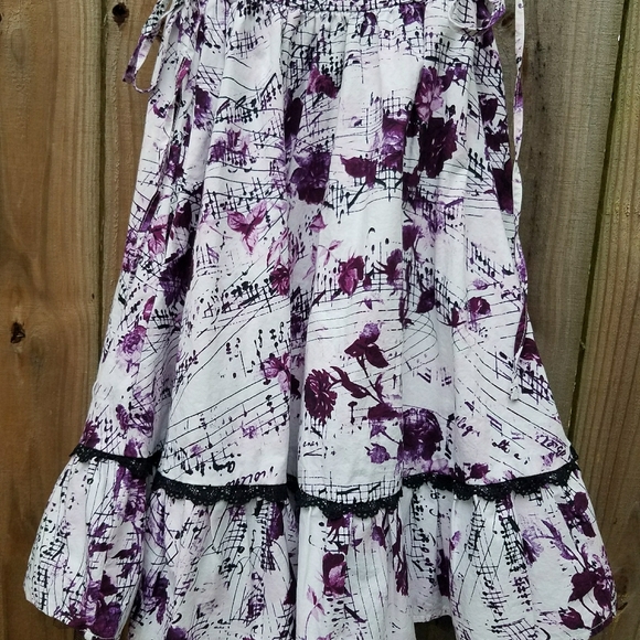 Hot topic purple rose and Music Note Dress. - Picture 5 of 15